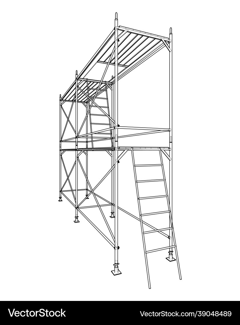 Prefabricated scaffolding Royalty Free Vector Image