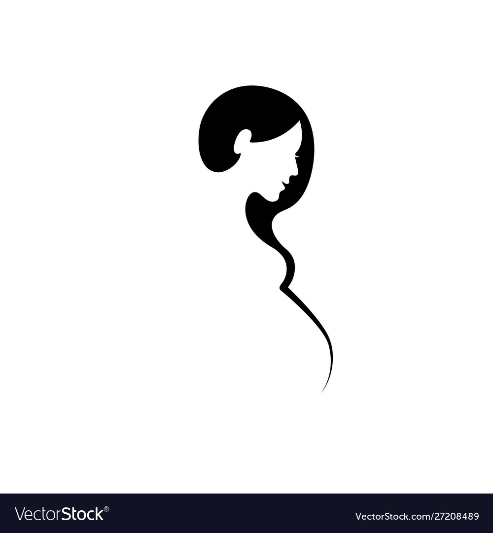 Pregnancy logo pregnant woman silhouette Vector Image