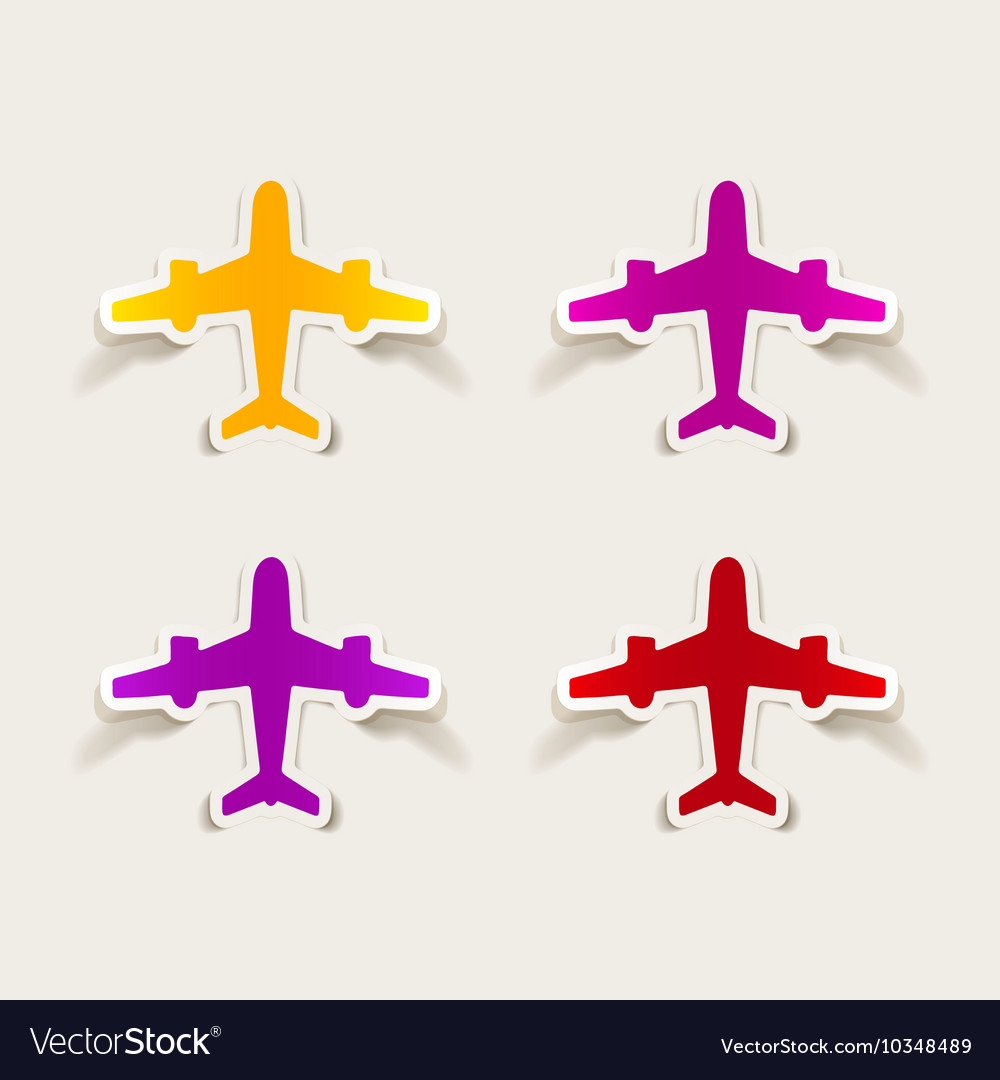 Realistic design element plane
