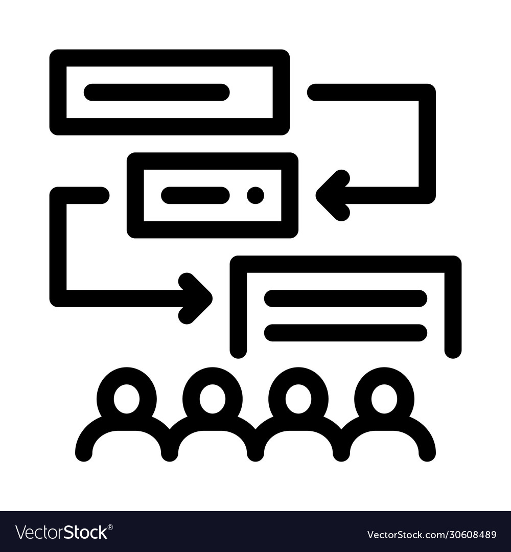 Replacement components algorithm icon vector image Replacement components algorithm icon