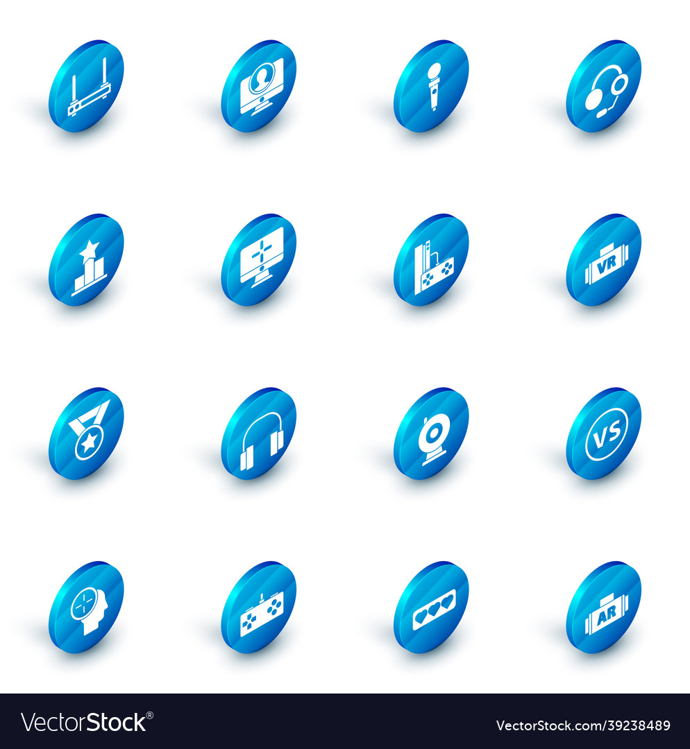 Set create account screen joystick for arcade vector image Set create account screen joystick for arcade