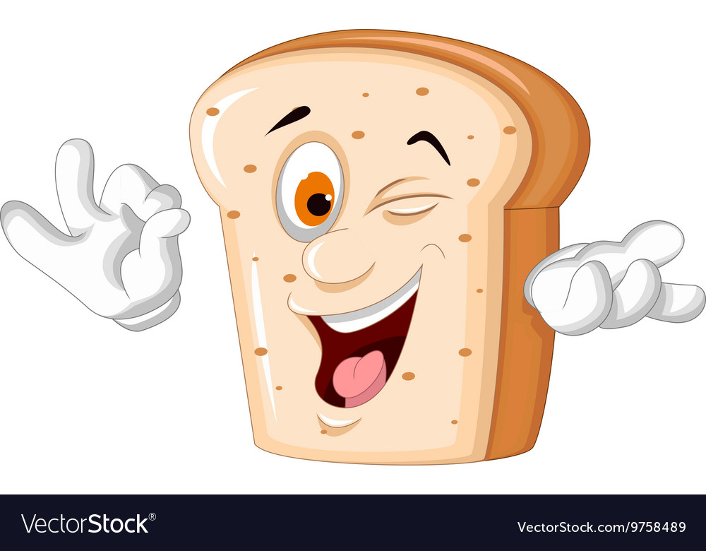 Slice of bread cartoon posing