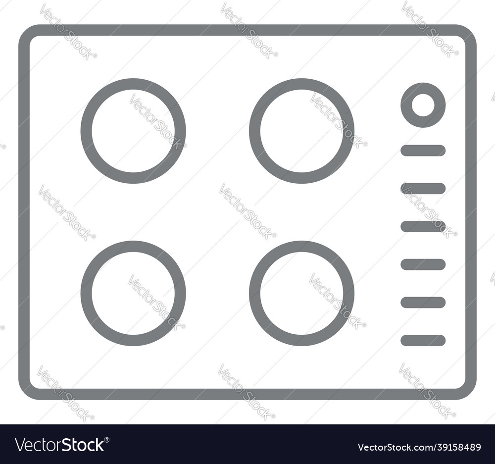 Small kitchen stove on a white background