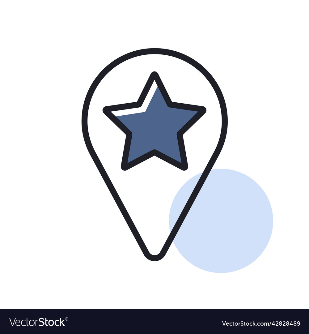 Star favorite pin map icon pointer markers
