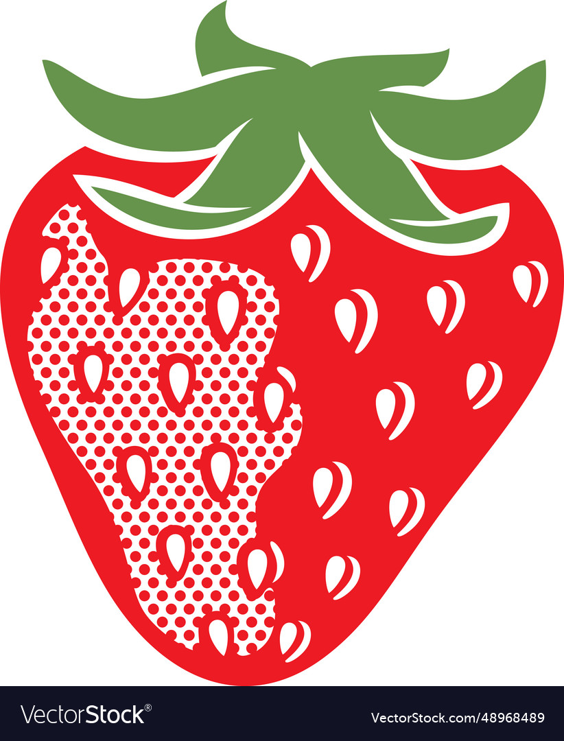 Strawberry fruit color Royalty Free Vector Image