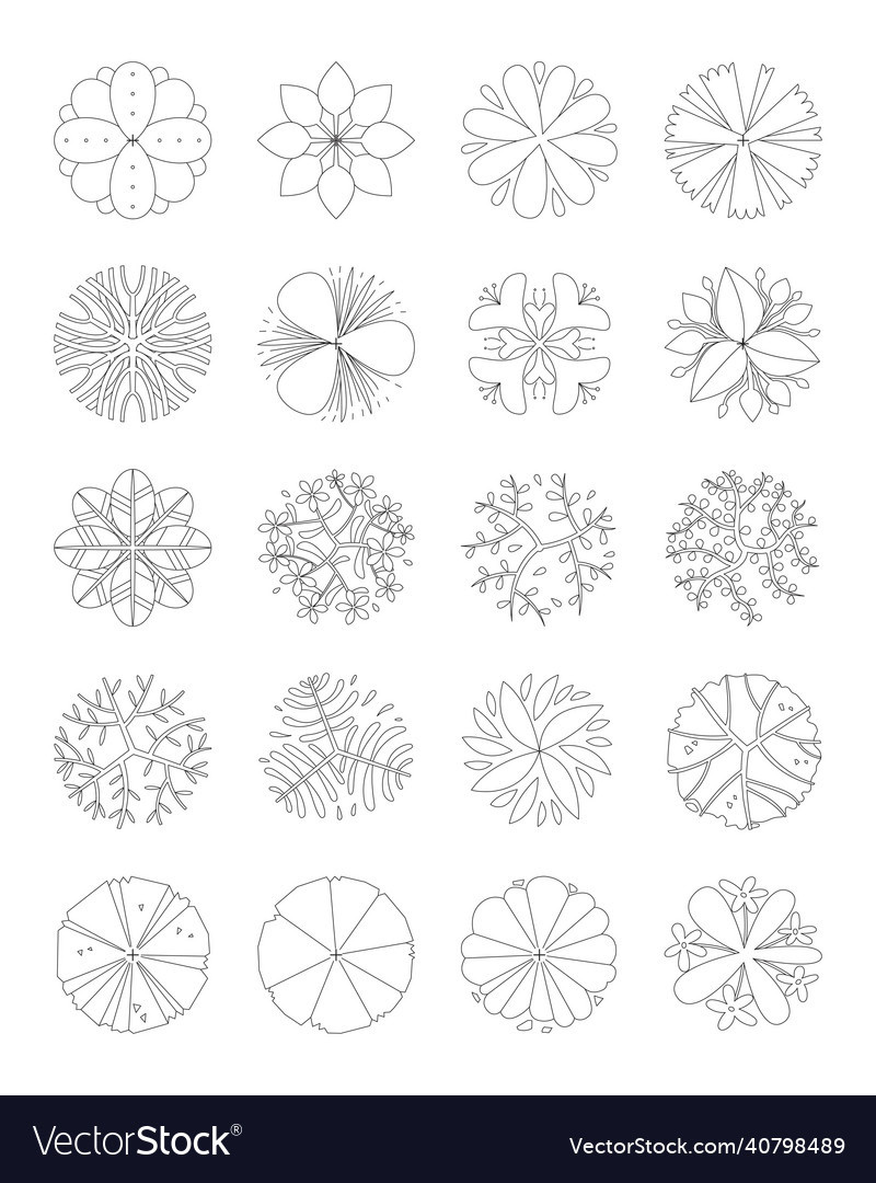 Top view tree set