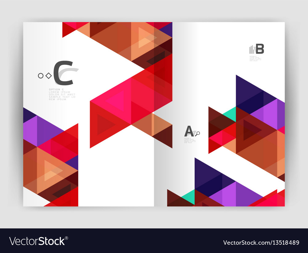 Triangle print template vector image Triangle print template