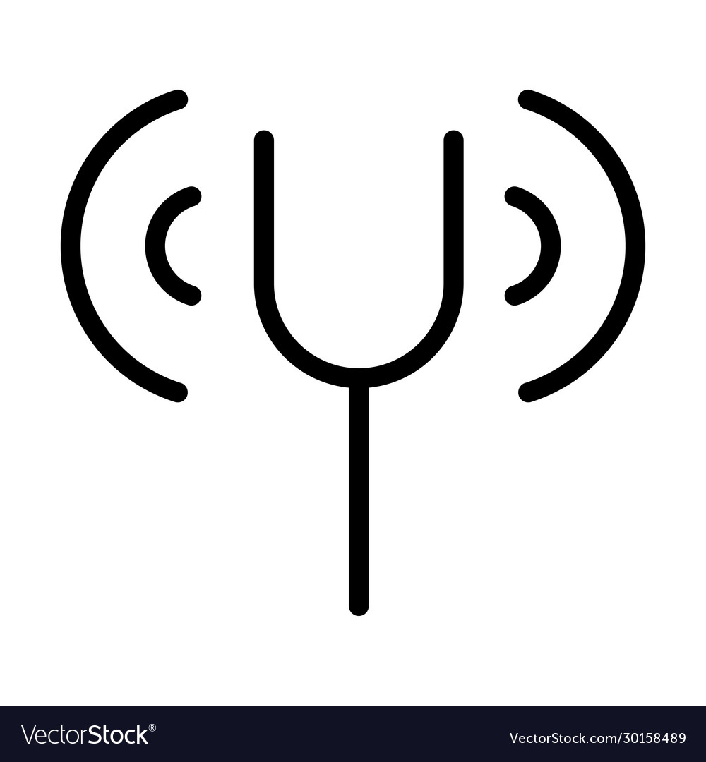 Tuning fork signal sound line style icon