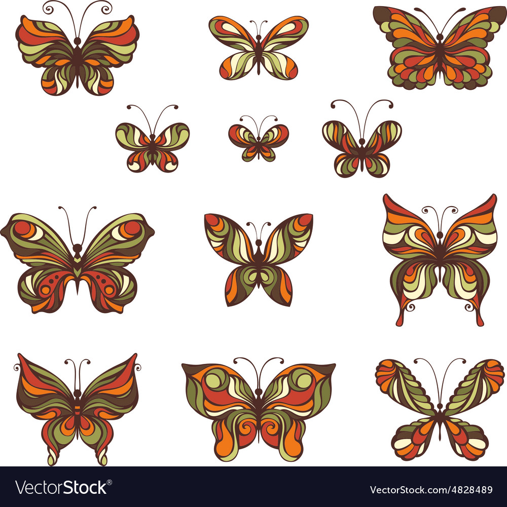 Vintage Ornate Butterflies
