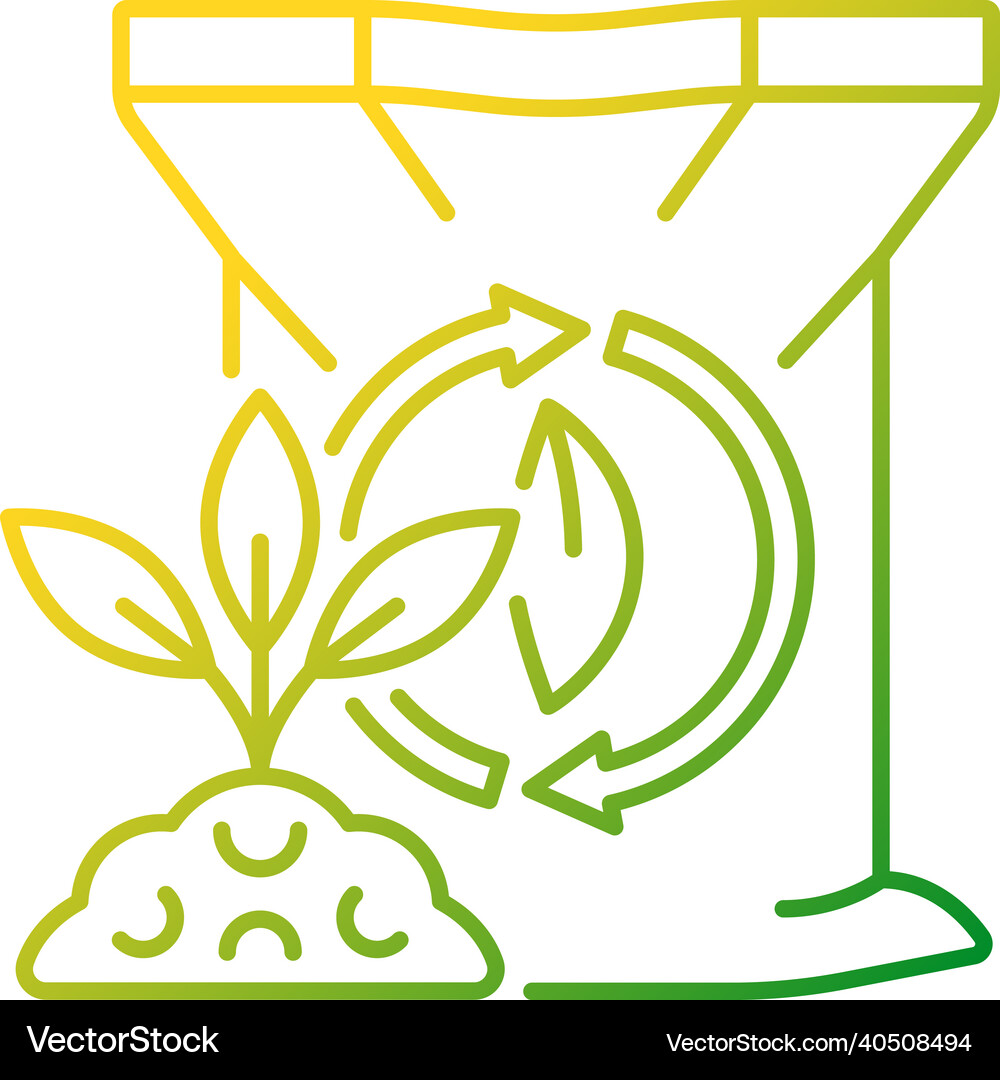Compost gradient linear icon Royalty Free Vector Image