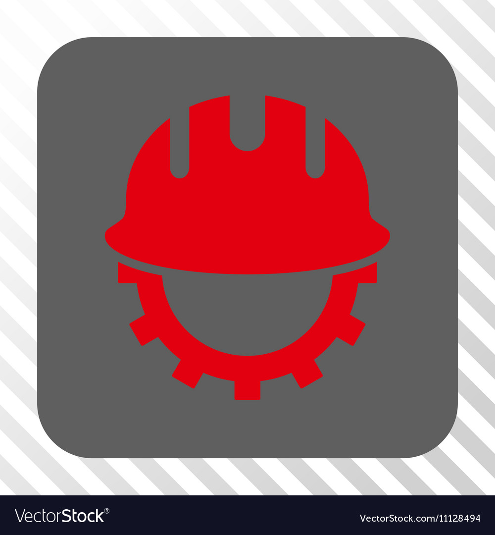 Development hardhat rounded square button