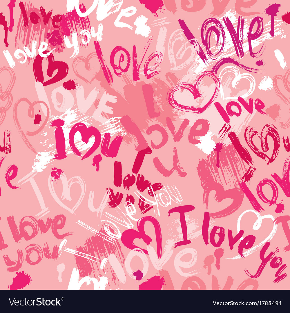 Heartfelt Brushstrokes - Love Pattern
