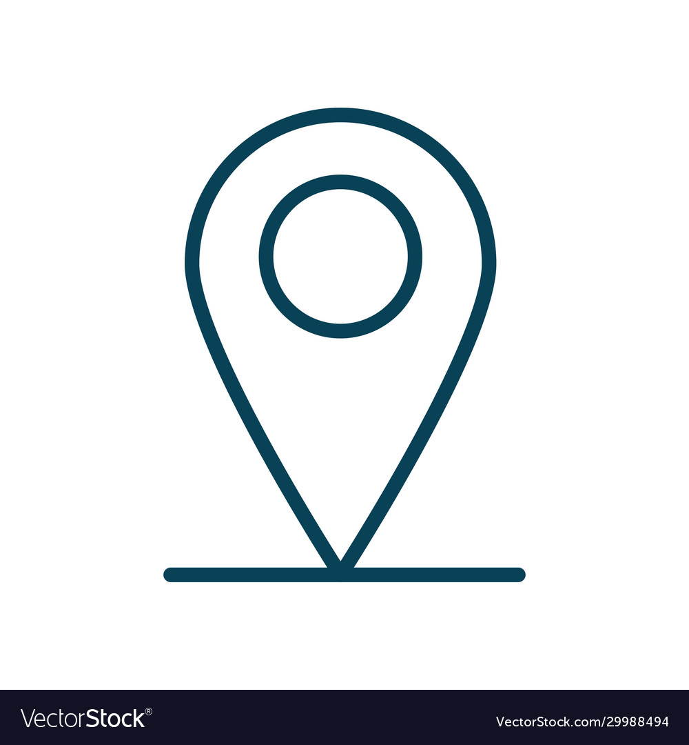 Isolated gps mark line style icon design Vector Image Isolated gps mark line style icon design