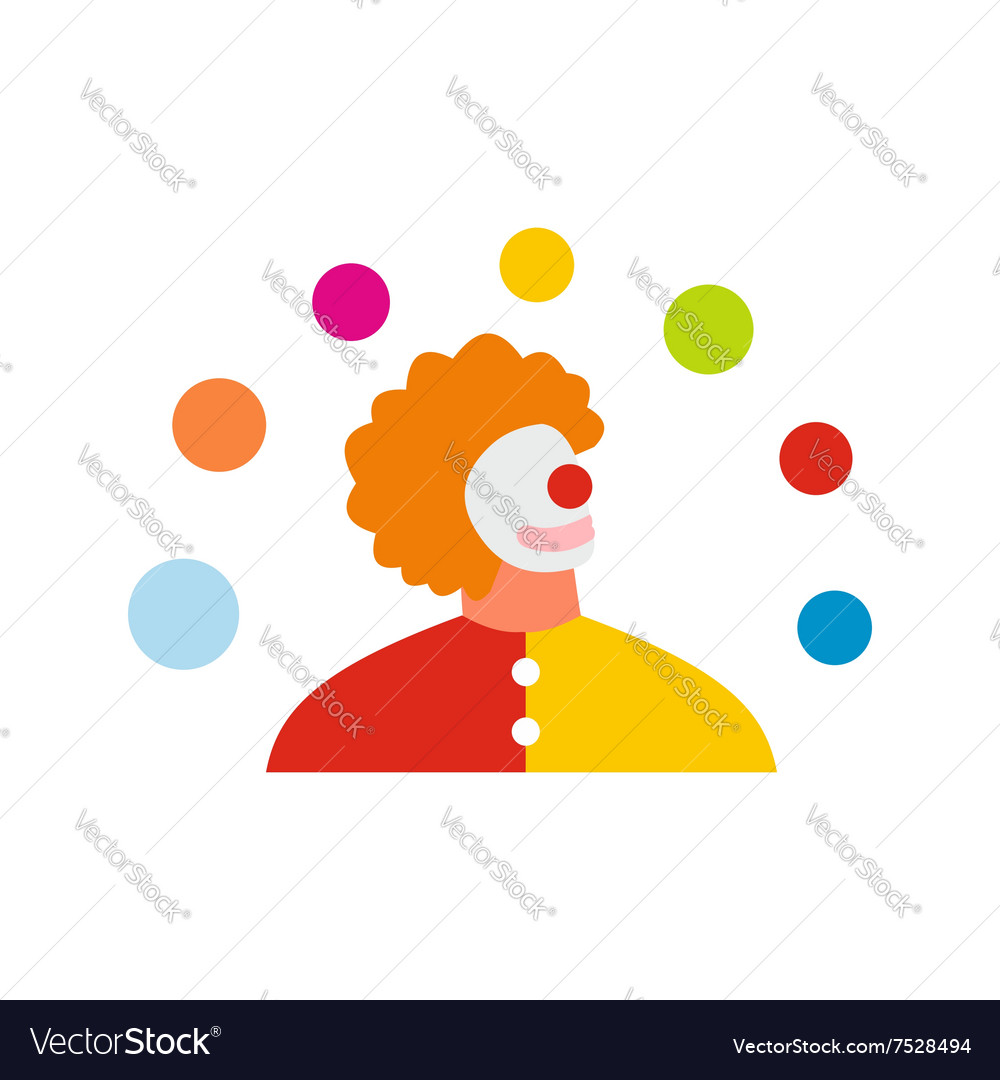 Juggler man flat icon Royalty Free Vector Image