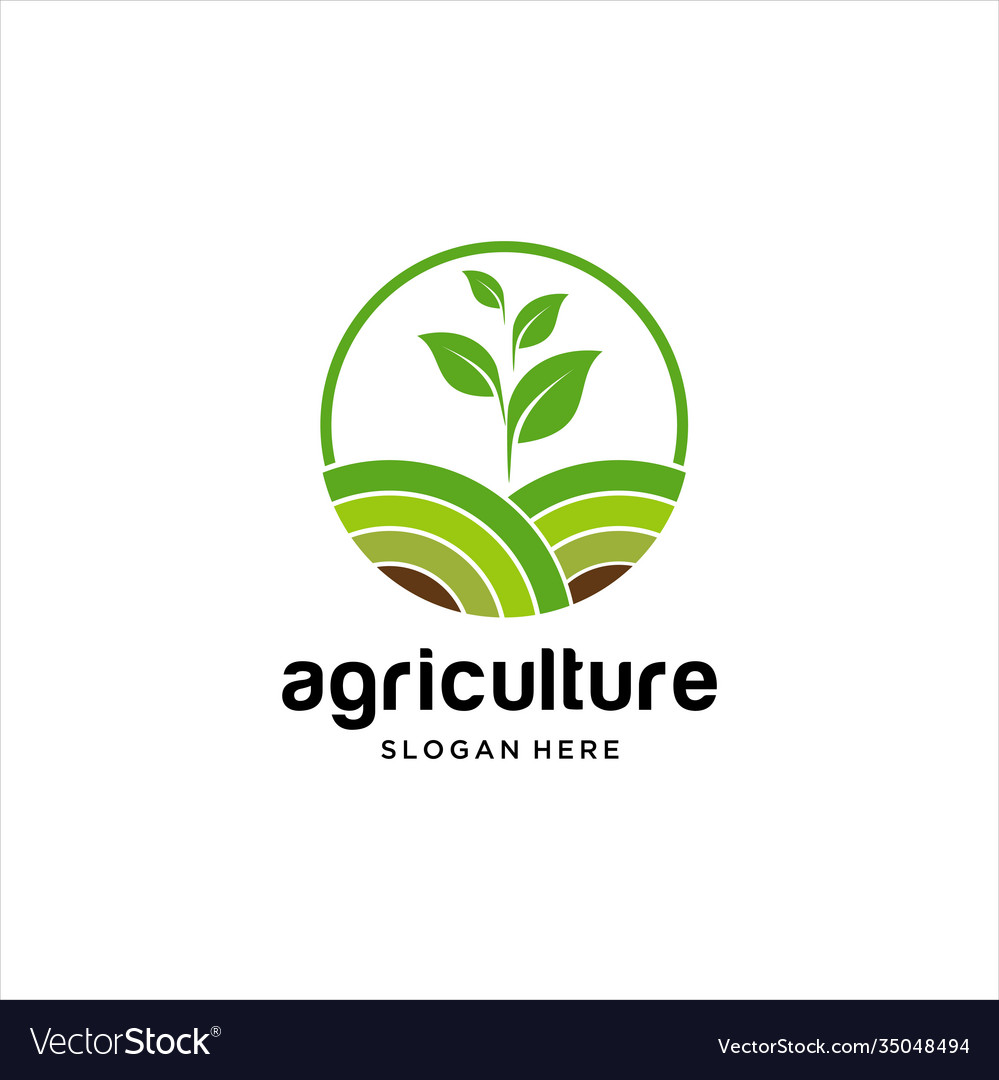 Logo design agriculture Royalty Free Vector Image