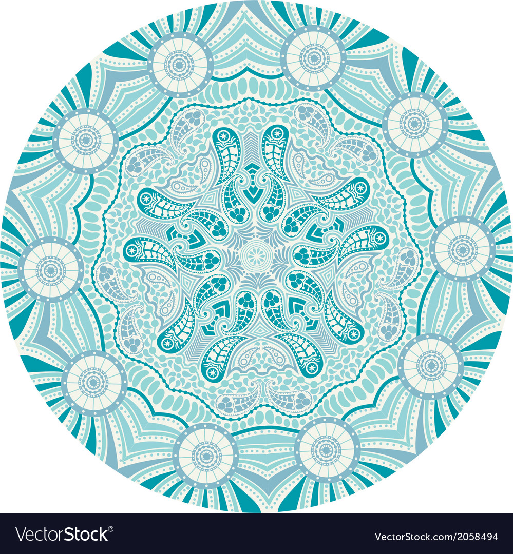 Ornamental round lace pattern circle background