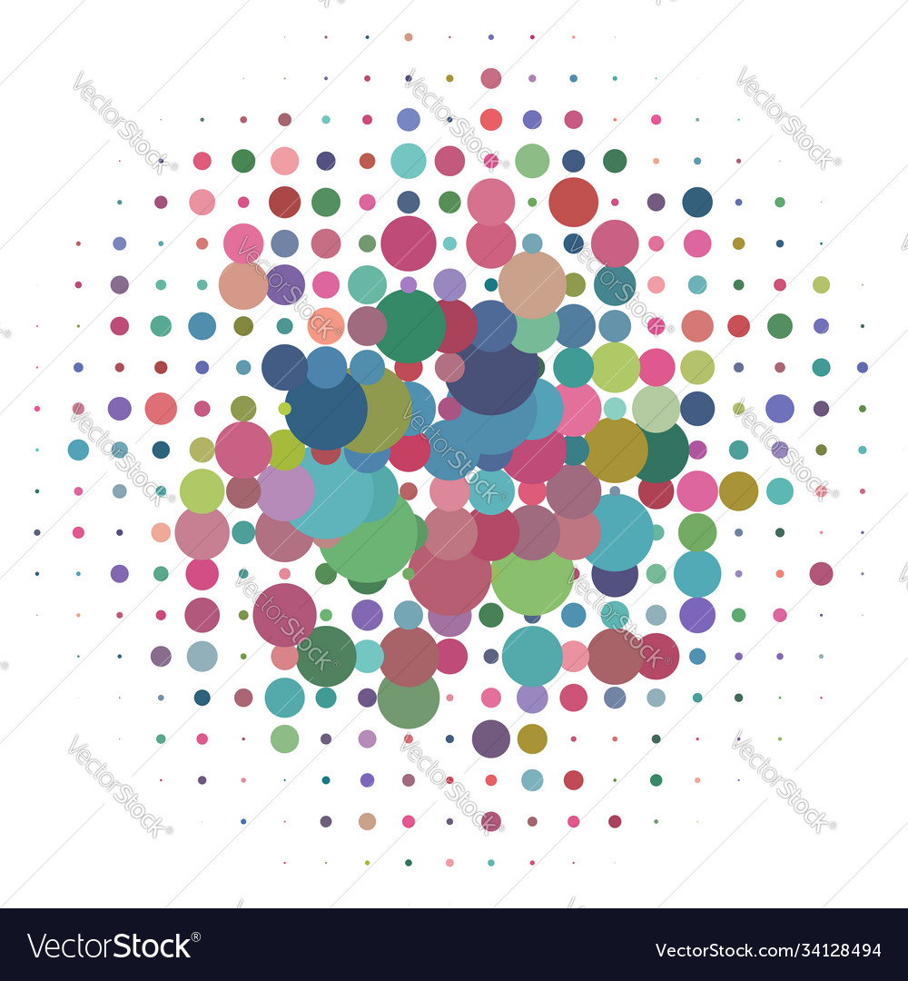 Random dots circles halftone half-tone element vector image Random dots circles halftone half-tone element