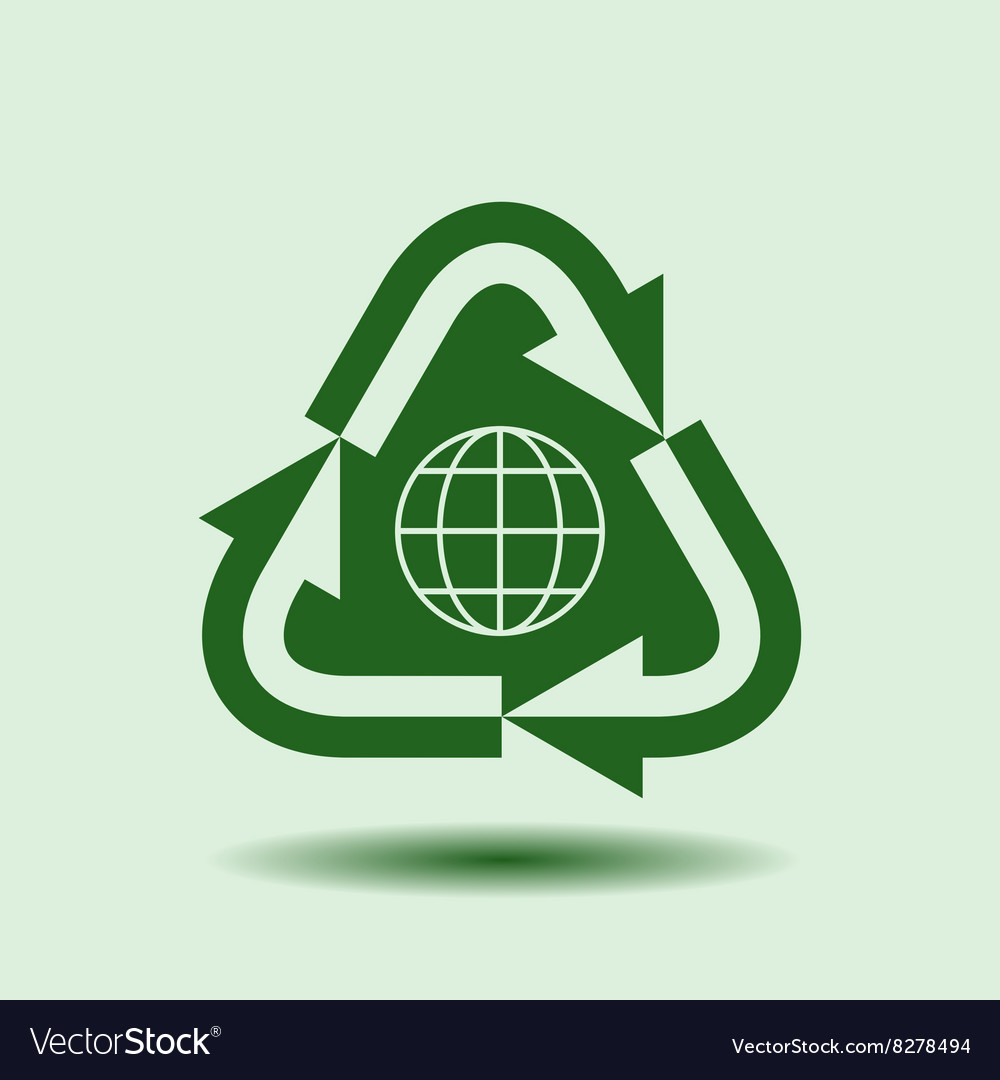 Recycle symbol isolated design element