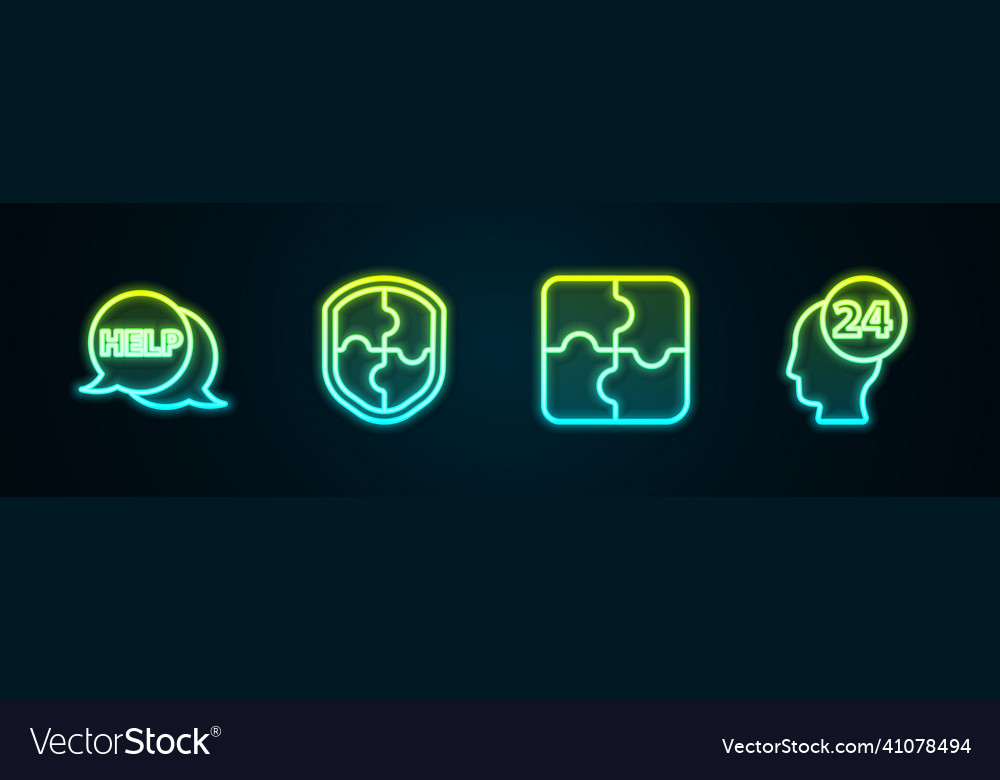 Set line speech bubble with text help shield Vector Image Set line speech bubble with text help shield