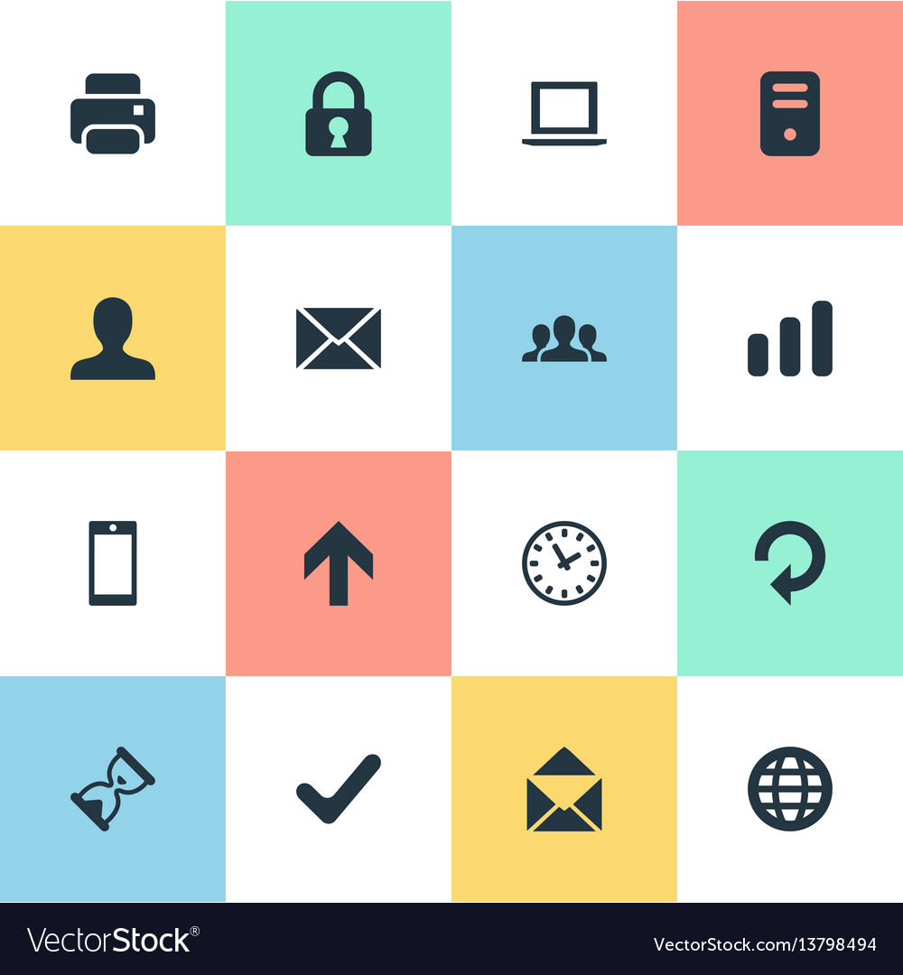 Set of simple apps icons