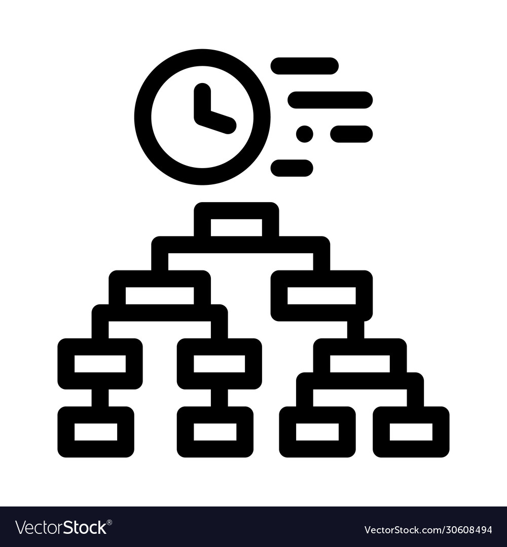 Time algorithm icon outline