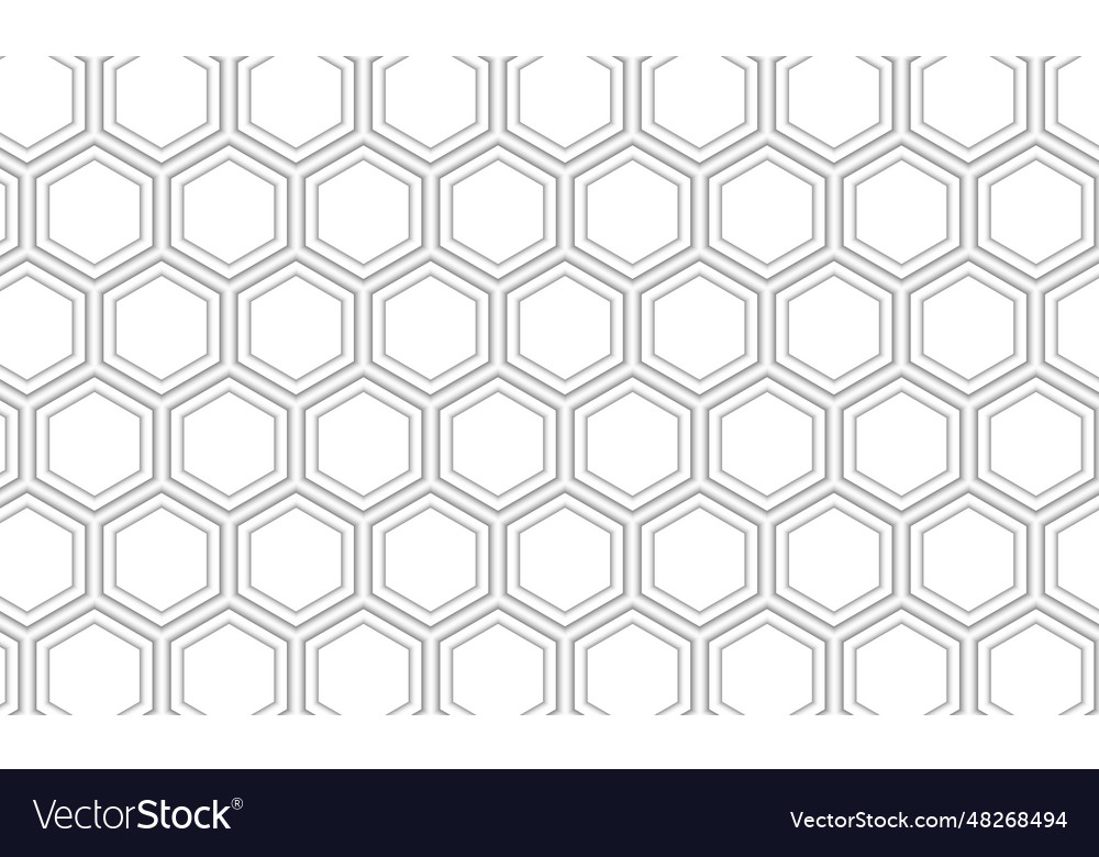 White 3d hexagonal pattern background