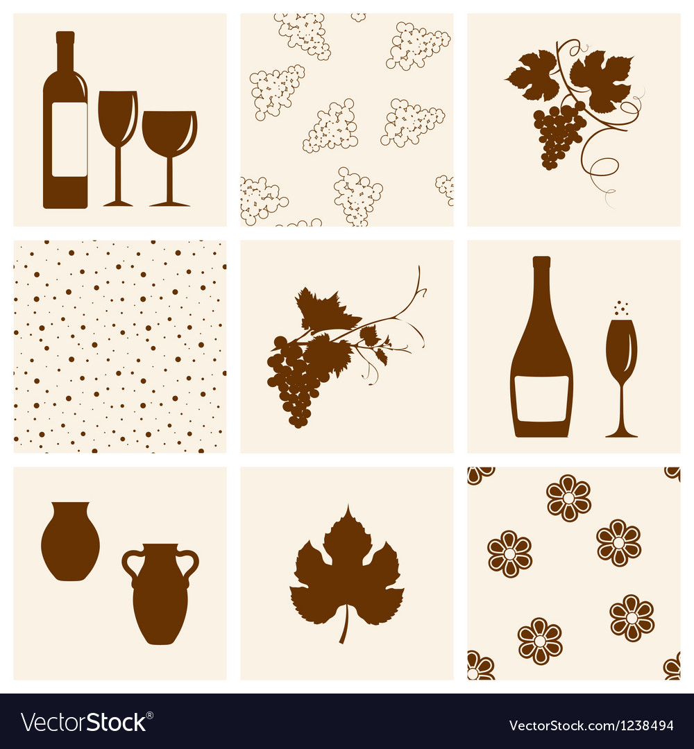 Winery design objects set