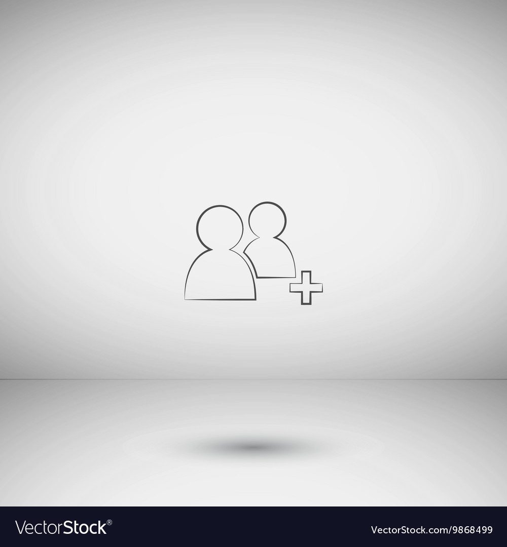 Add new user account flat icon for apps
