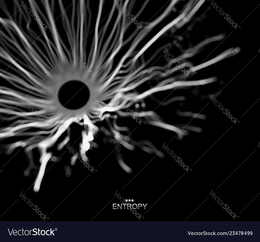 Array with dynamic particles 3d technology style