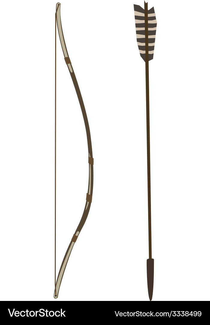 Bow and arrow Royalty Free Vector Image - VectorStock