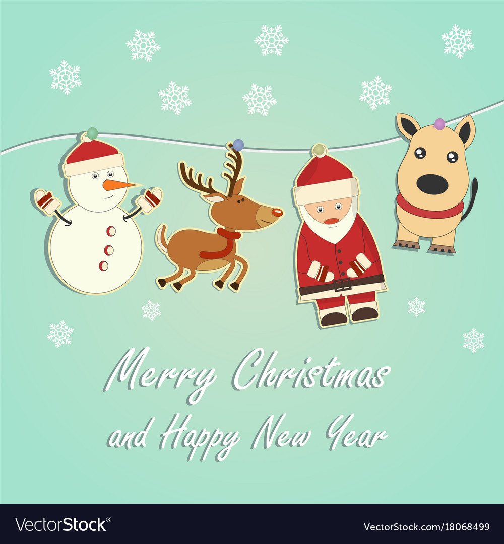 Christmas and new year card Royalty Free Vector Image