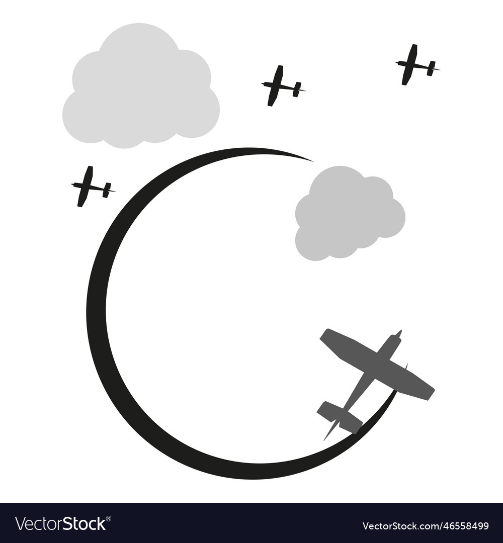 Flat planes clouds icon quality design element
