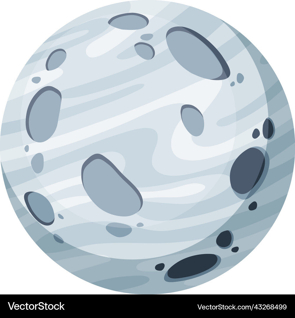 Full Moon Space Outer Royalty Free Vector Image