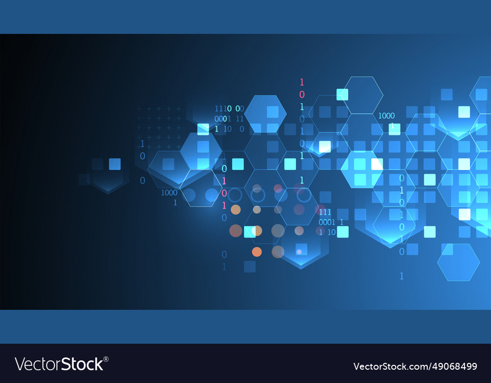 Geometric abstract background with hexagons Vector Image