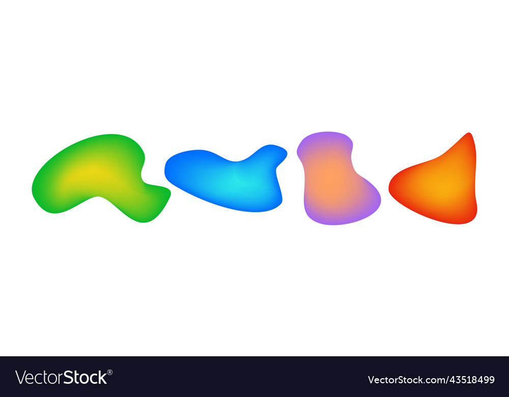 Gradient liquid blob shapes