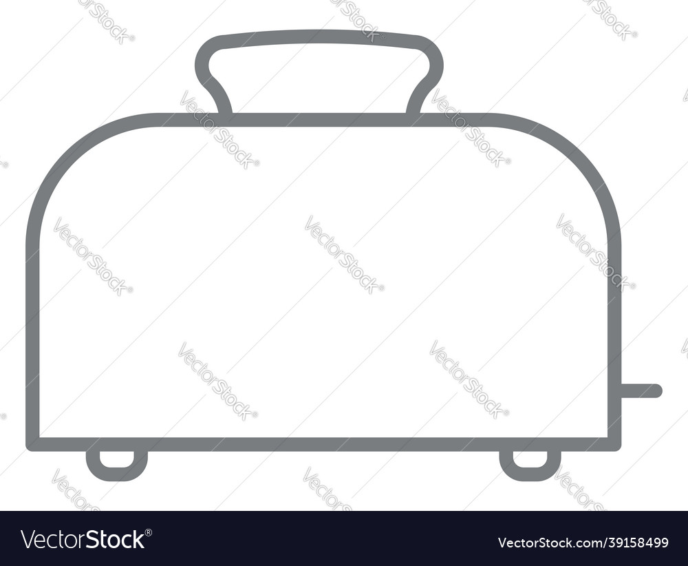 Grey electric toaster on a white background