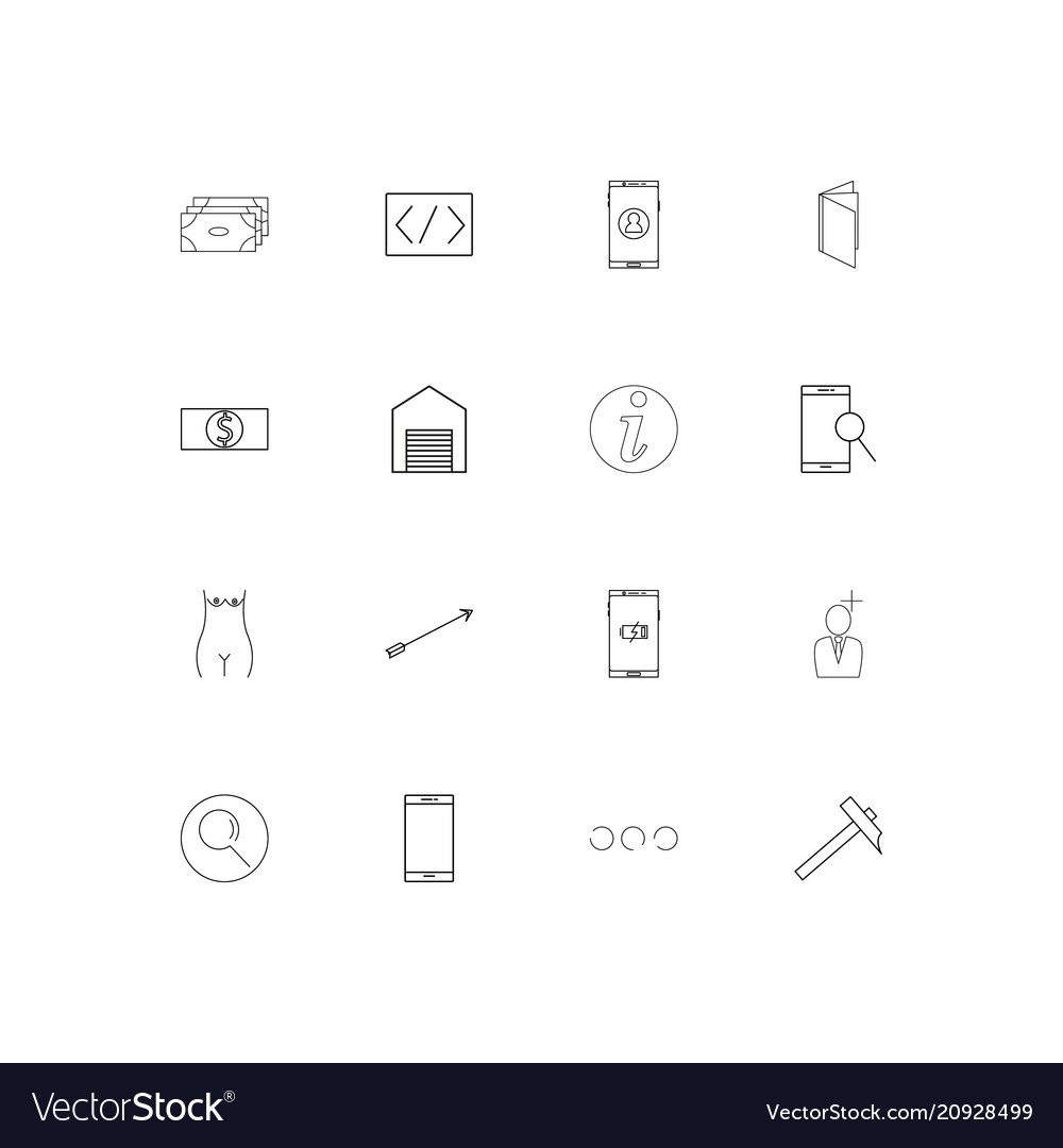 Internet of things linear thin icons set outlined