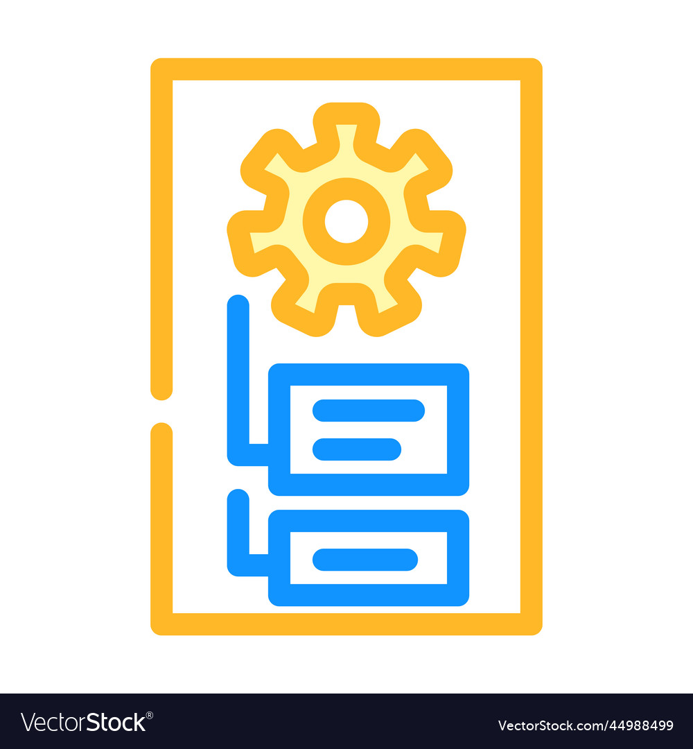 Lock folder color icon vector image Lock folder color icon