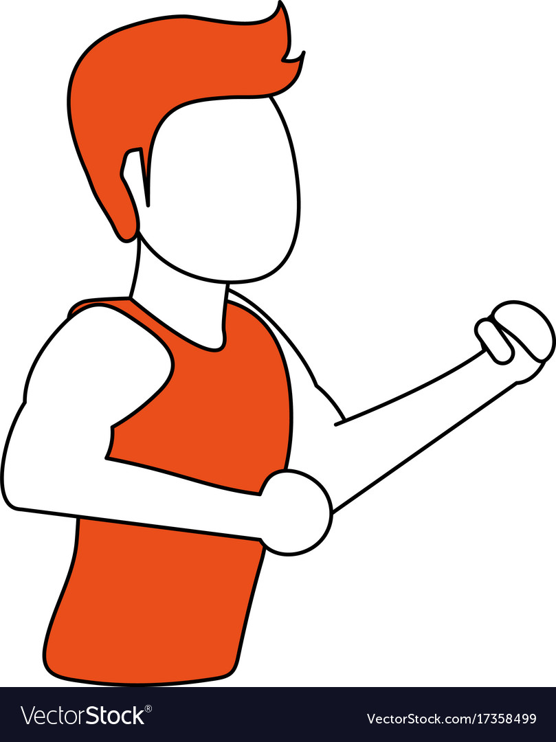 Man avatar running icon image