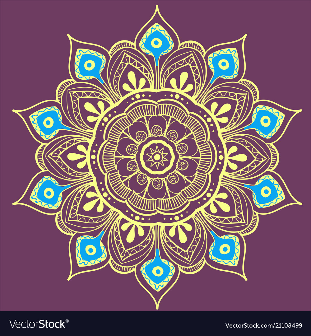 Mandala design element round ornament Royalty Free Vector