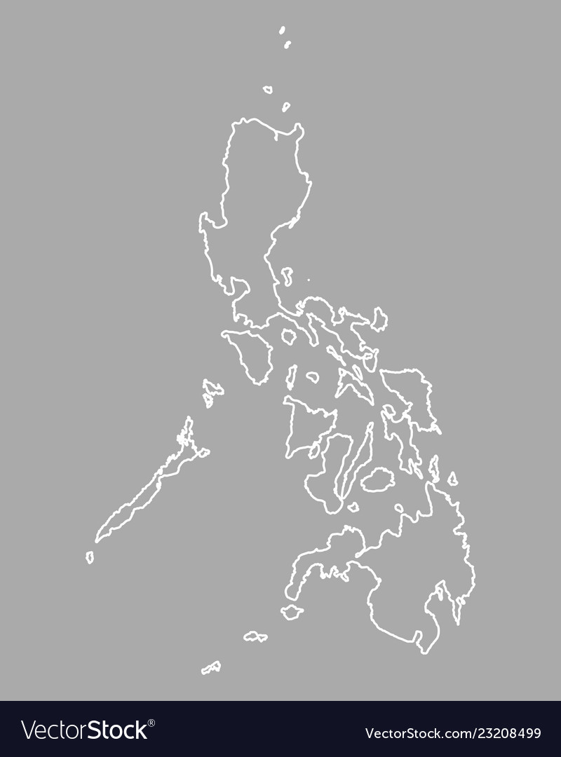 Map of the philippines Royalty Free Vector Image