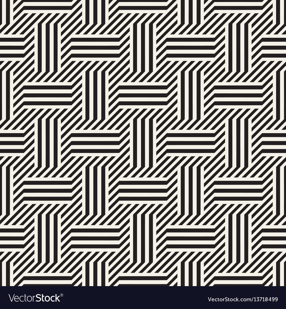 Modern Interlocking Lines Pattern