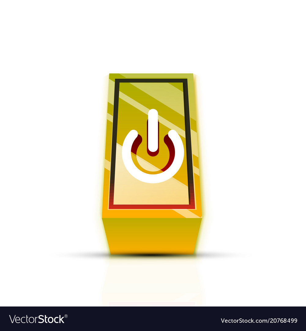 Power button icon start symbol web design ui vector image Power button icon start symbol web design ui