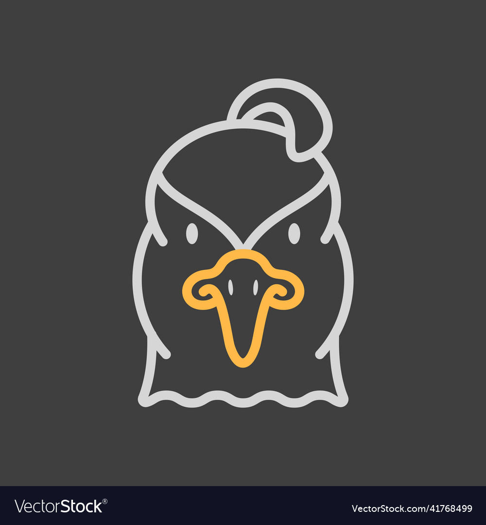 Quail icon animal head symbol