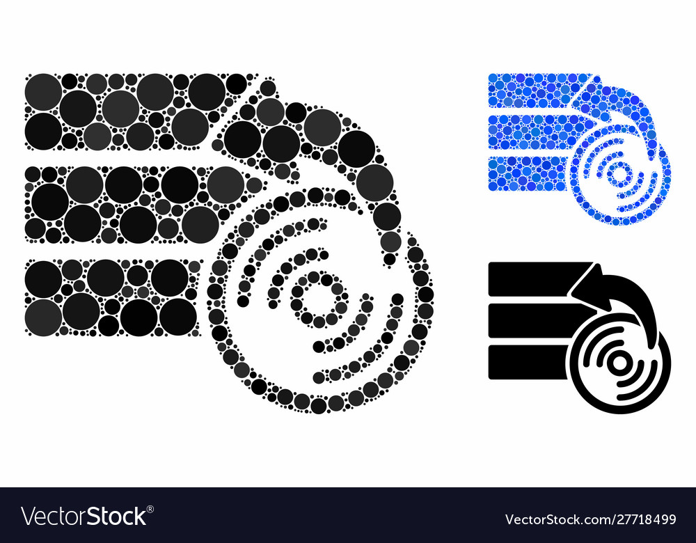 Restore database mosaic icon round dots