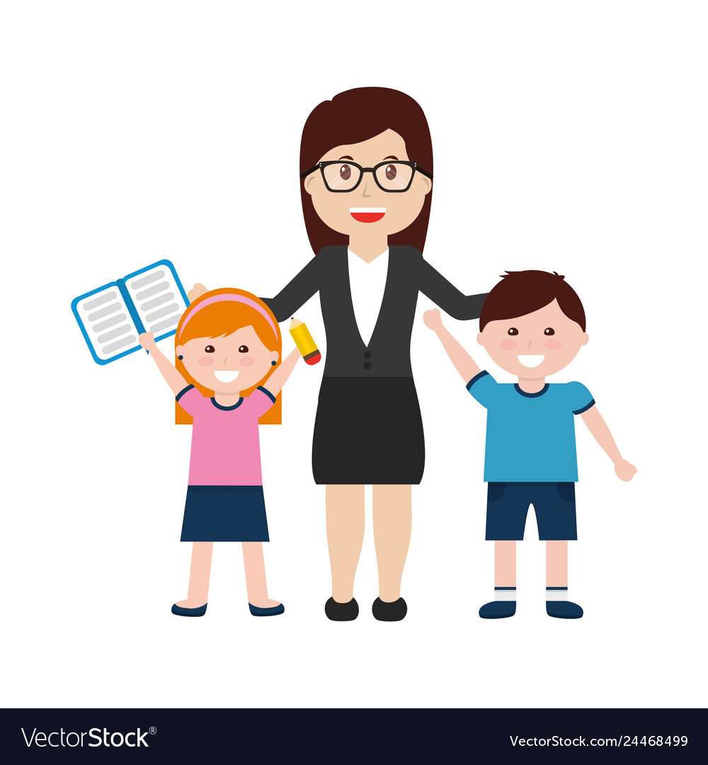 School teacher class Royalty Free Vector Image