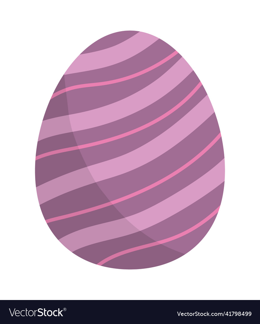 Striped easter egg Royalty Free Vector Image - VectorStock