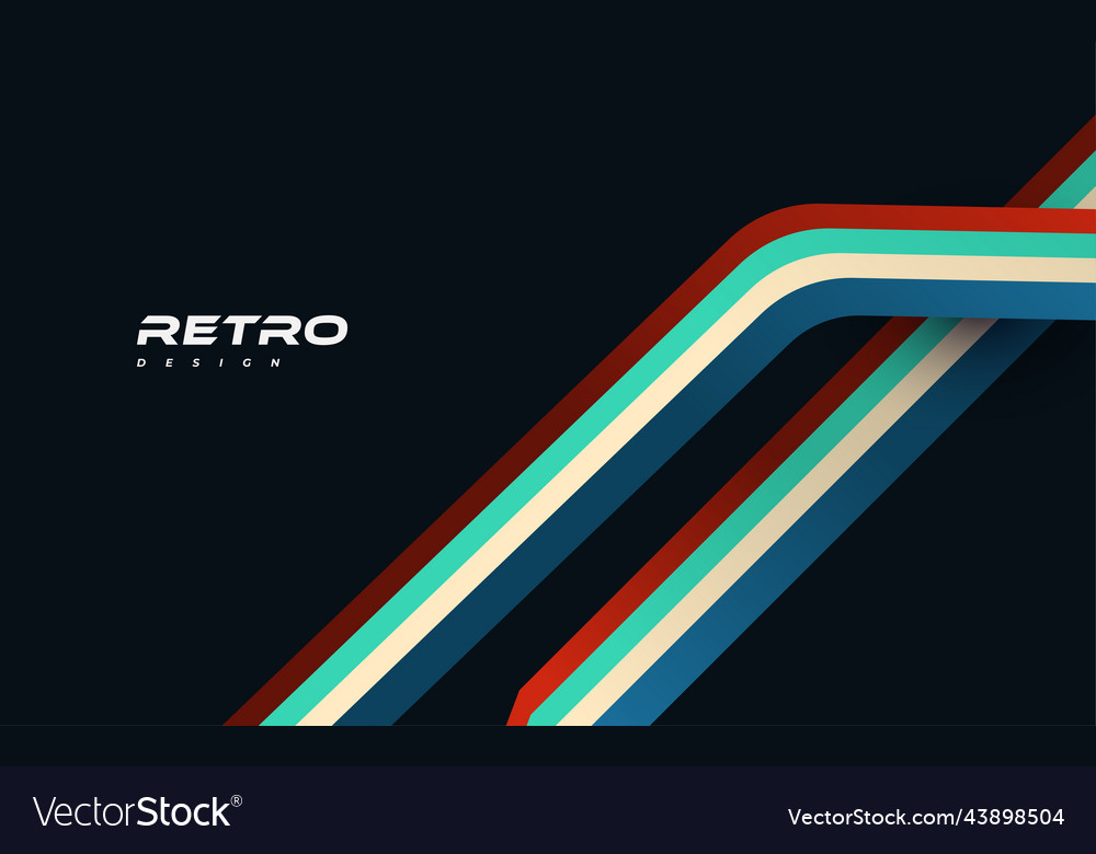 Abstract retro background with colorful lines