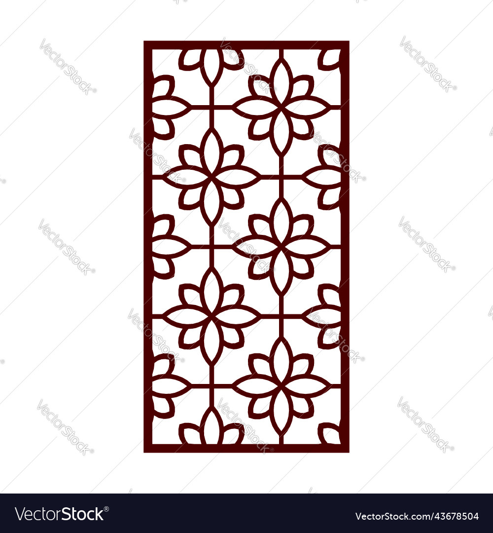 Cnc pattern with butterfly decorative panel vector image Cnc pattern with butterfly decorative panel