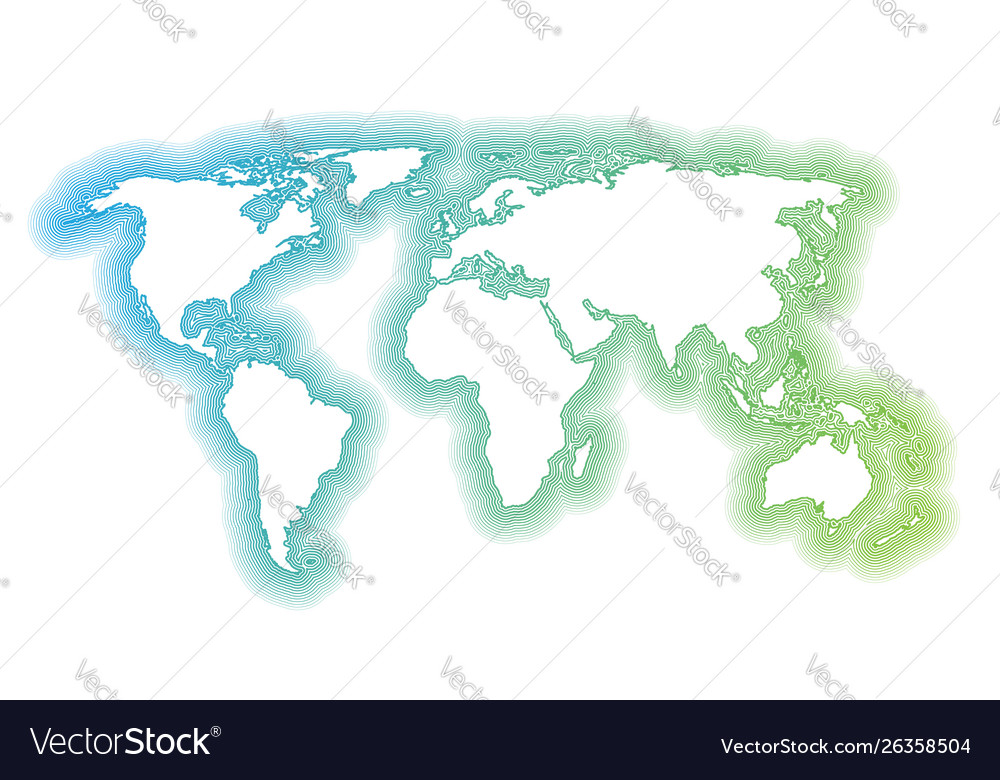 Colorful world map made balls and lines